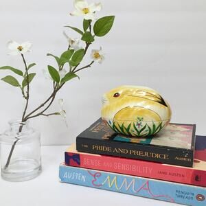 Hand Painted Bunny Rabbit Easter Box Dish Pikachu